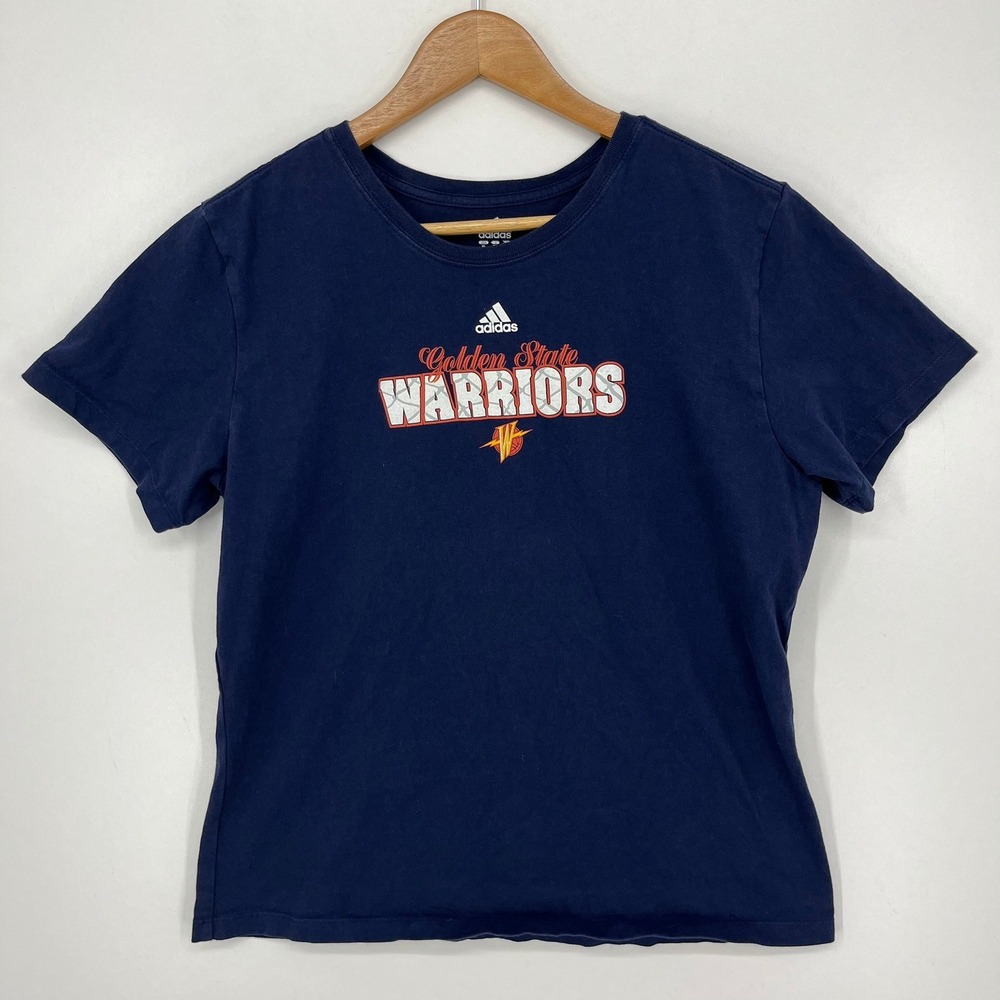 Adidas Golden State Warriors Navy Blue Graphic T-Shirt Womens XL NBA Basketball